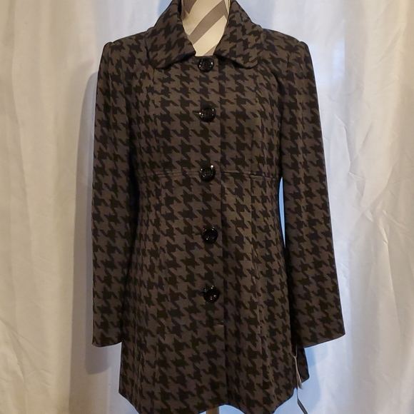 Donna Moore Jackets & Blazers - Donna Moore Black/Grey Chevron Coat Sz M
